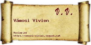 Vámosi Vivien névjegykártya